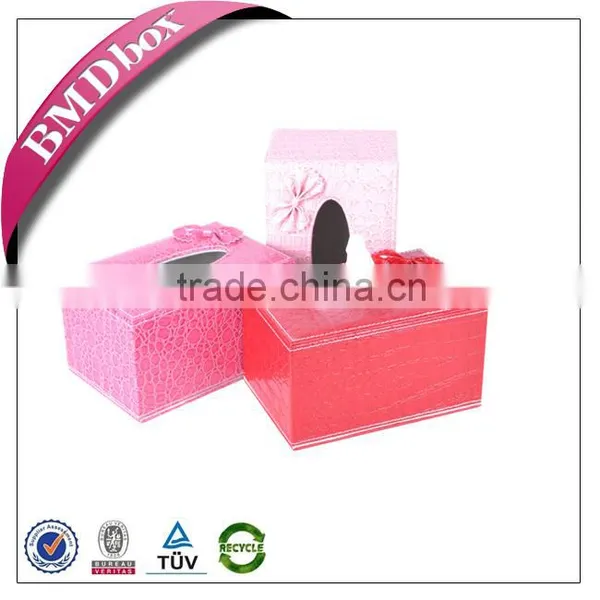 High Quality Leather Wrapping Mini Tissue Box Holder Cover