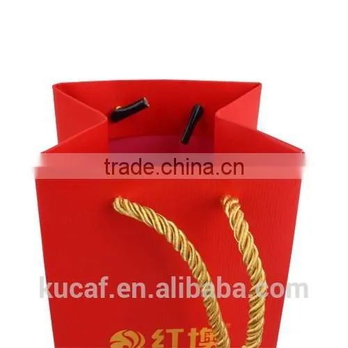 High Quality Custom Wine Packaging Bags, Coated Paper Gift Bag photo-5