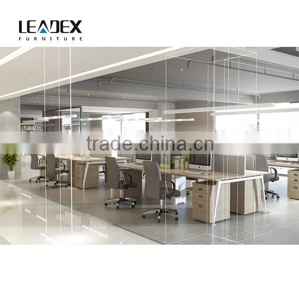 Modern Wooden Open 4 Person Modular Cubicle Modern Office Workstations photo-2
