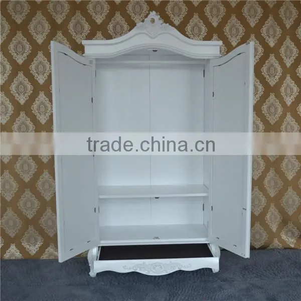 French Style Bedroom Closet Wood Wardrobe Furniture Cabinet /wooden Cabinet photo-5