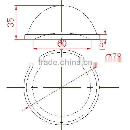 78mm 90 Degree High Borosilicate Optical Glass Lens for Flood Light and High Bay Light photo-4