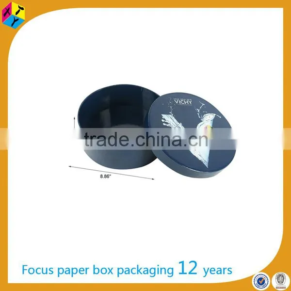 Custom Blue Gift Packaging Cardboard Paper Round Box photo-2