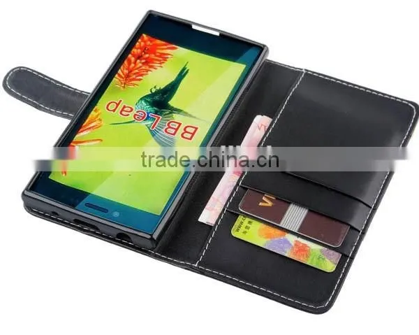 2015 New Arrival Flip Leather Case Cover for Blackberry Leap photo-2