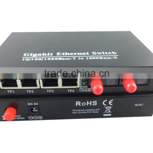 Gigabit Ethernet ST 10/100/1000M Fiber Optic Media Converter,4 Port Fiber Optic Media Converter ,ftth Optical Receiver photo-4