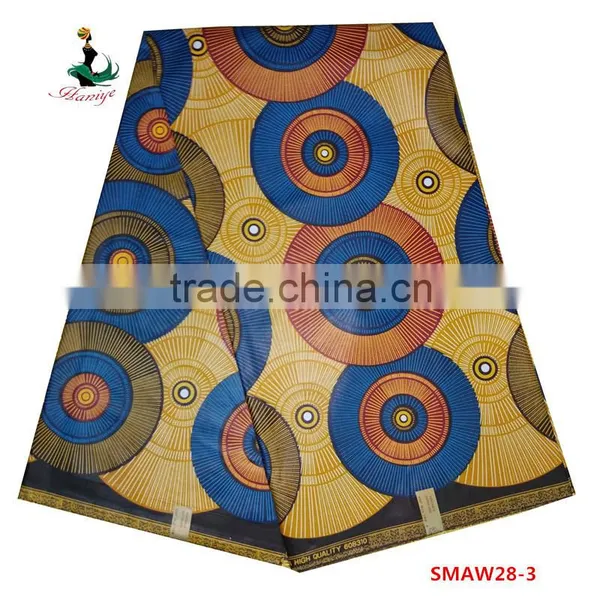 Haniye SMAW-28 African Ankara 6 Yard Wax Printed 100% Cotton Fabric Hot Sale photo-4