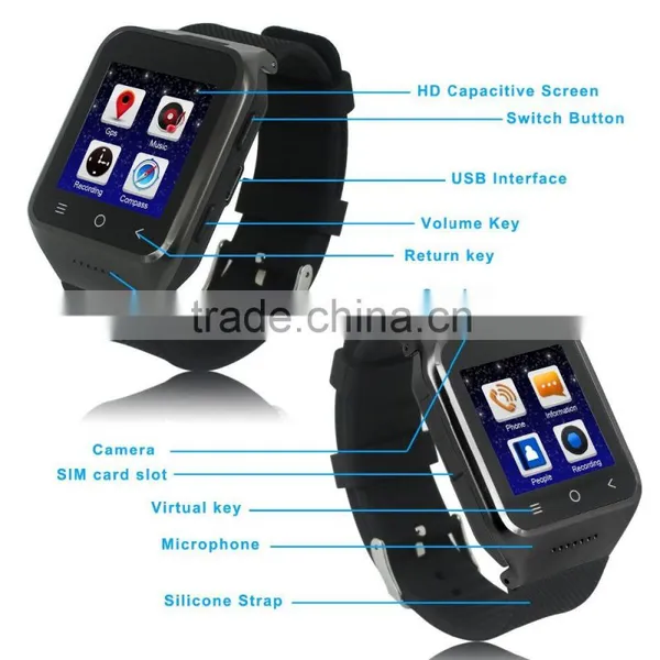 S8 Smart Watch Phone Capacitive Touch Screen Silicone LED Wrist Watch With LED Display photo-4
