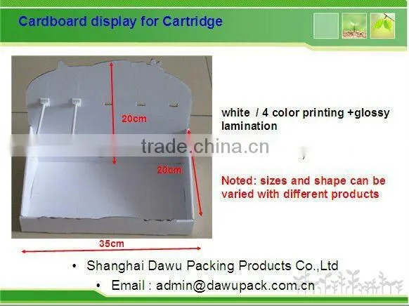 Corrugated Counter Display With Hooks for Hanging Kid's Promotion Products/toys
