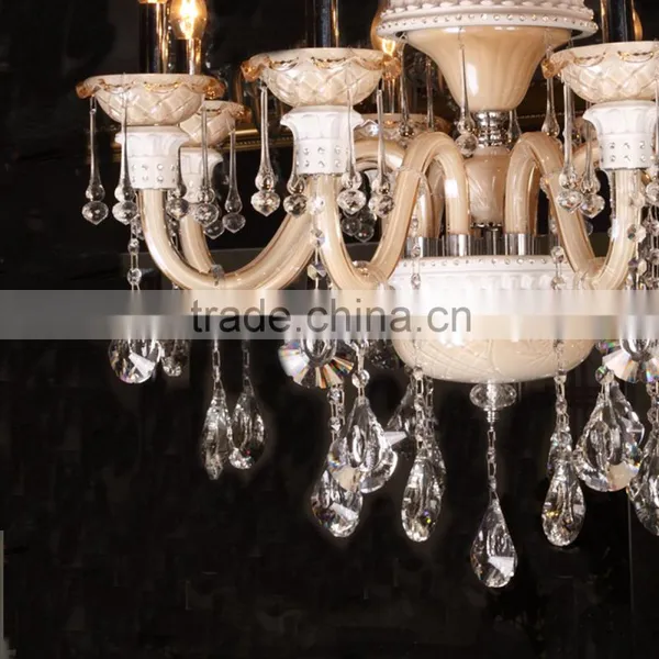 Modern Brown Candle Chandelier Lamp With 8 Light photo-5