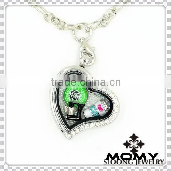 Fashion Charm Boy and Girl Living Heart Pendant Necklace photo-5