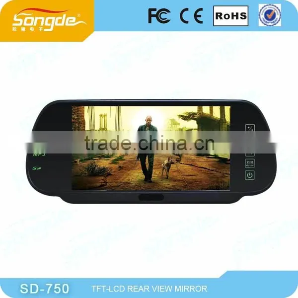 7inch MP5 Bluetooth Rearview Car Mirror Monitor With USB&SD photo-2