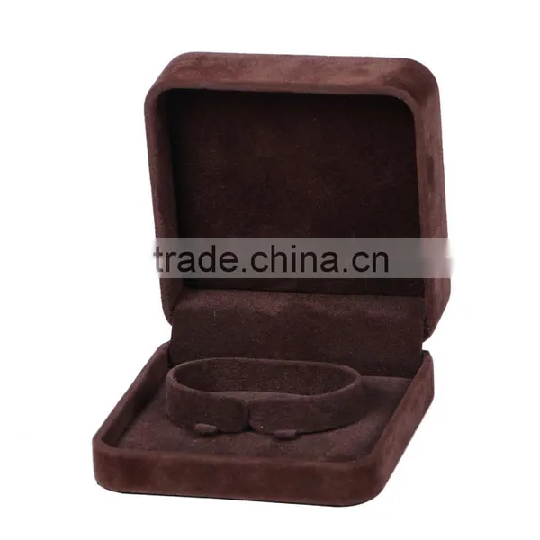 Brown Velvet Custom Watch Plastic Packaging Box