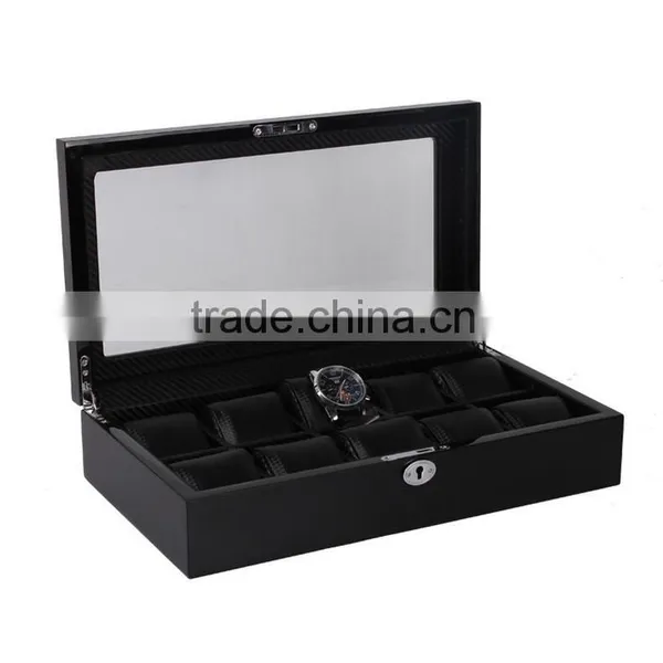 Chinese Factories Wholesale Custom Luxurious Wooden 10 Slot Watch Box, Piano Paint Beautiful Display Box photo-2