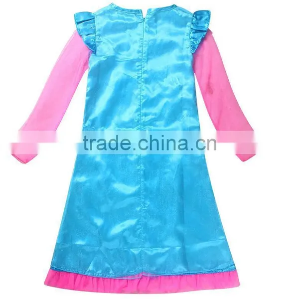 Cosplay Costumes Cartoon Newest Trolls Poppy Princess Dress For Girl With Wig photo-4