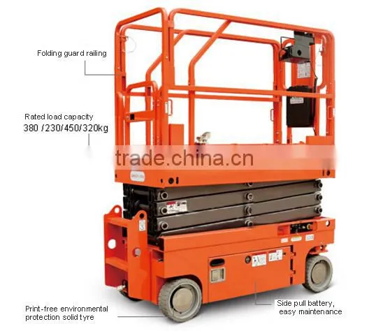 230kg CE ISO Electric Scissor Lift Self-propelled Aerial Work Platform Jeakue JK01349 photo-2