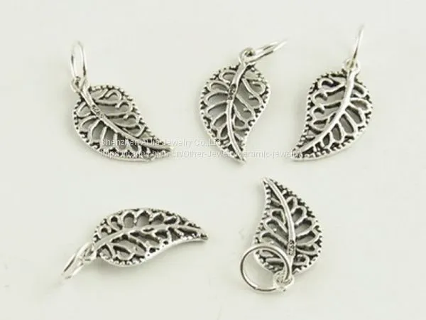 DIY-сережкинные украшения из серебряных листовых бусин для браслетов photo-5