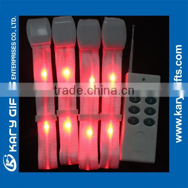 Concert Event Used Led Bracelet Activated Nylon Led Remote Wristbands photo-2