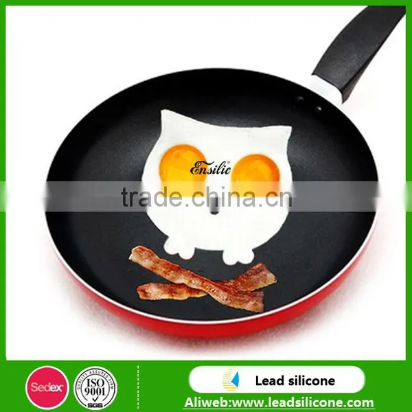 Factory Wholesale Food Grade Owl Shape Silicone Fried Egg Mold, Non-stick Silicone Egg Rings photo-2