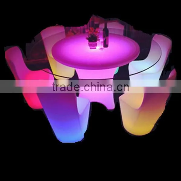 Interactive LED High Top Cocktail Table and Chairs photo-6
