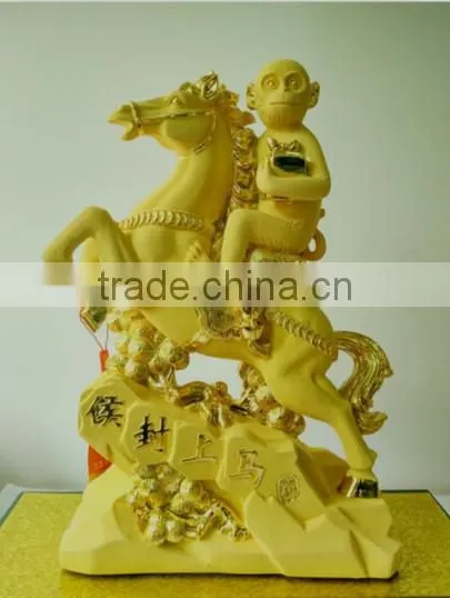 High Quality 24K Gold Plated Chinese Zodiac Monkey Figurine for Business Gifts photo-2