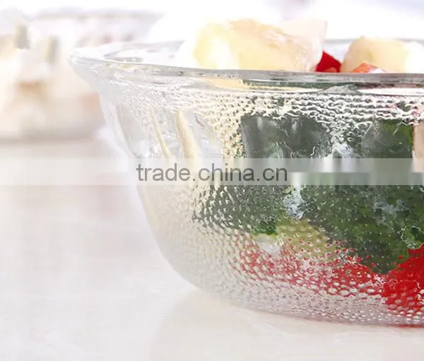 Apple Design Set 5 Engraving Large Cleat Decorative Glass Salad Bowls photo-4