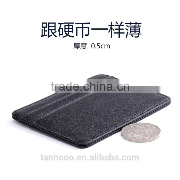 Custom Personalized Soft Sheepskin Leather Ultra Thin Card Holder photo-3