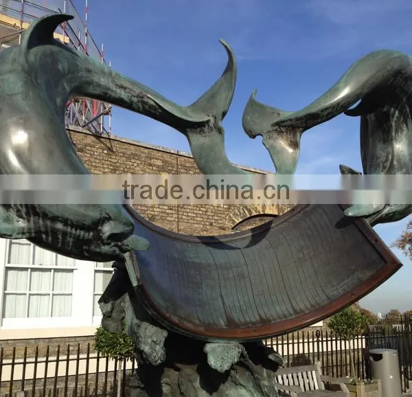 High Quality Garden Sculpture Bronze Dolphin Pool Statue With Great Price photo-4