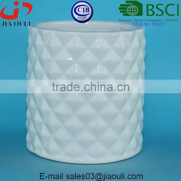 Glazed White Select Vase Ceramic Pineapple Shaped Vase photo-2