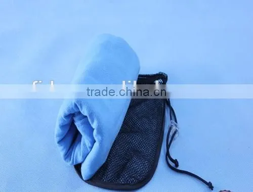Promo Gift Microfiber Suede Beach Towel With Mesh Bag