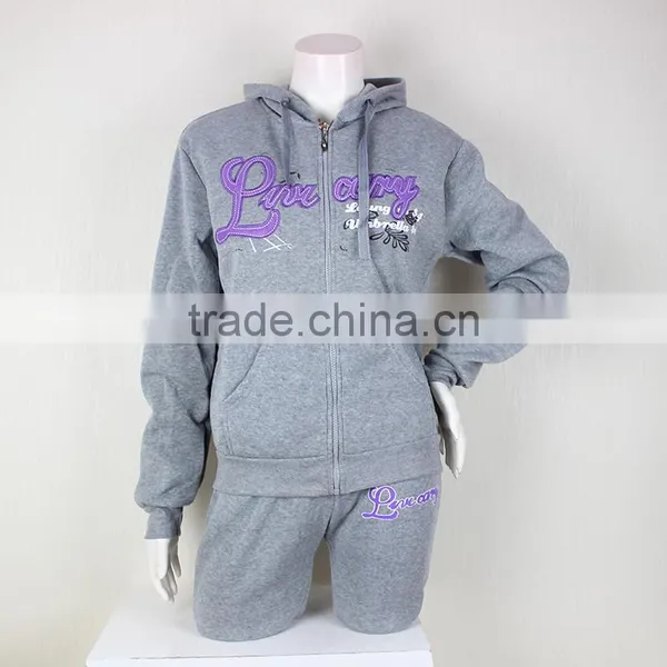New Design Women Custom Casual Sports Wear Custom Embroidered Trakcsuit photo-2