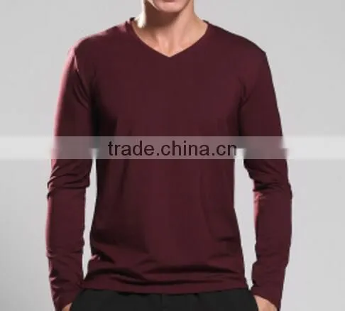 Promotional Custom Printing Unisex T Shirts/Male V Thin Mercerized Cotton Shirt Collar photo-2