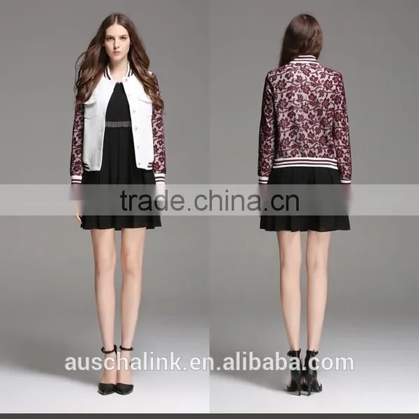 New Arrival Ladies Short Style Lace Sleeve 100% Polyester Jacket photo-6