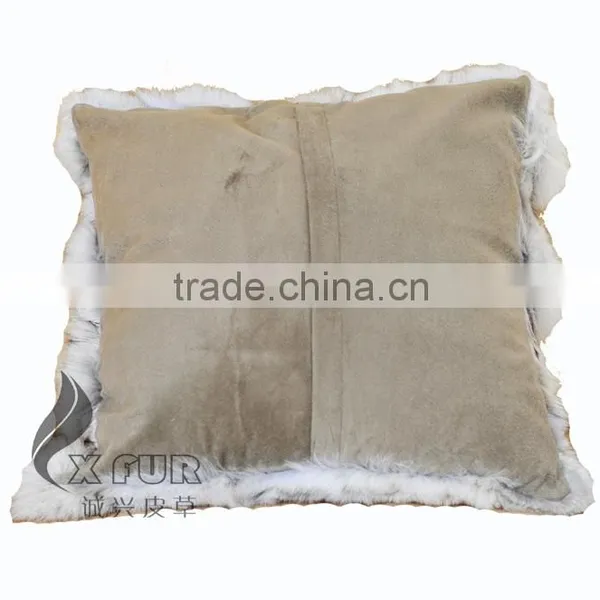 CX-D-45B Real Fur Decorative Cushion Cover Genuine Fox Fur Cushions photo-3
