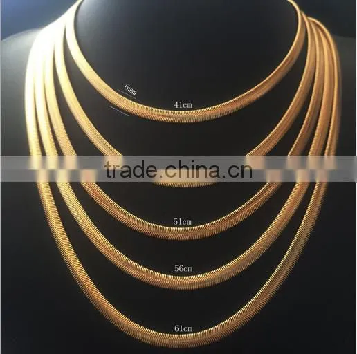 Factory Direct Wholesale Fashion Stainless Steel Necklace India Gold Chains Snake Gold Chain Necklace photo-4