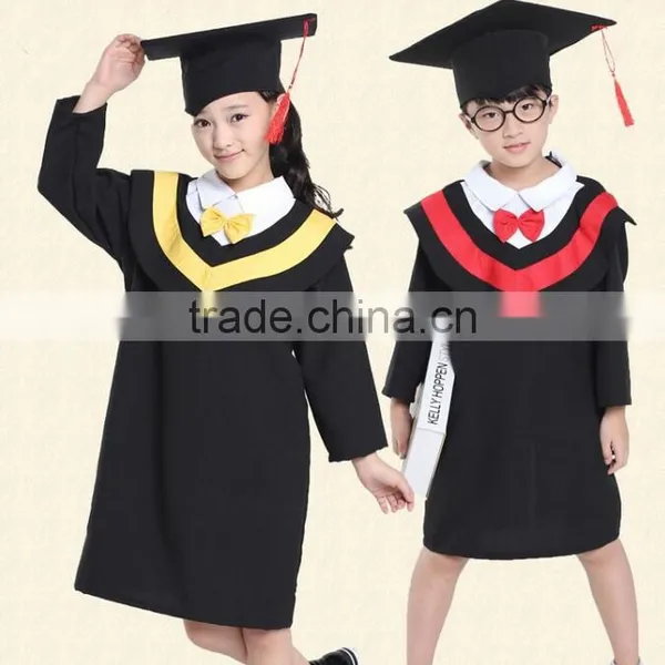 Custom Kids Preschool Graduation Gowns / Nice Boys Wearing Girls School Uniform for Kindergarten photo-6