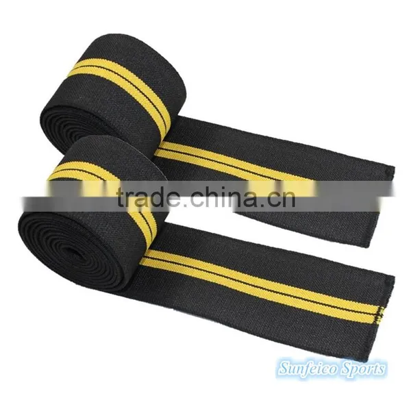Lightweight Elastic Knee Bandages Leg Compression Calf Support Wraps Sports Squats Training~3colors~Accept Custom photo-3