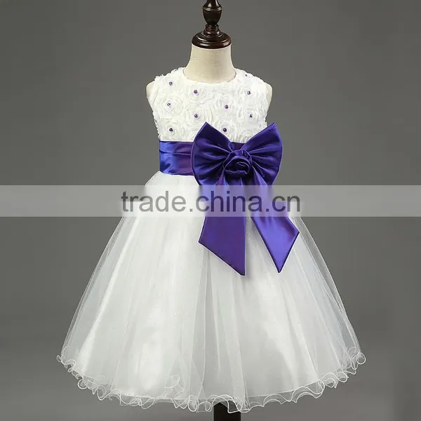2015 New Flowers Dress For Girls For Wedding and Party Summer Baby Clothes Princess Party Kids Dresses For Girl Infant Costume photo-4