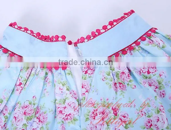 Sky Blue Flower Girl Dress Child Clothes photo-5
