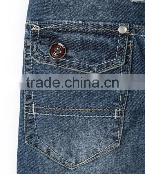 High Quality Multi Pocket Organ Bag Style Embroidery Patch 100% Cotton Oem Baggy Jeans for Children photo-3