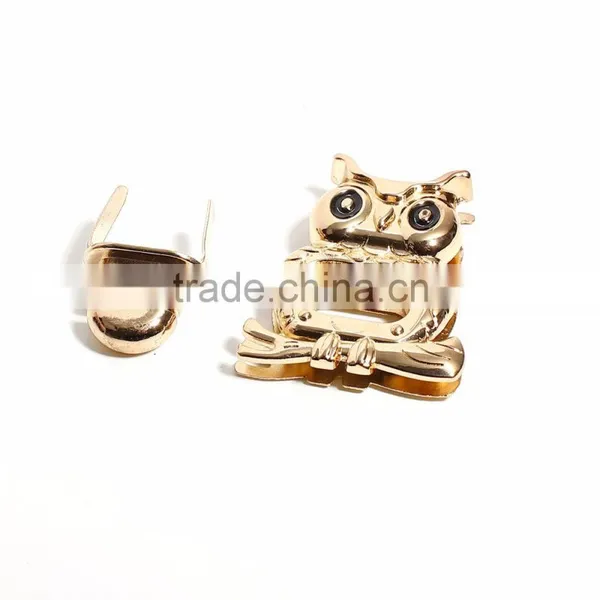 Zinc Based Alloy Purse Twist Turn Lock Gold Plated 50mm(2") x 37mm(1 4/8"), 1 Set photo-3