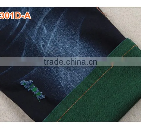 Cotton Tencel Dark Indigo Color Slub Denim Fabric photo-5