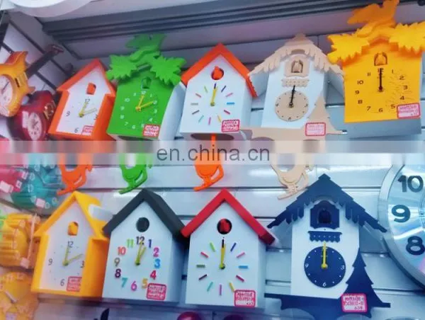 Plastic Candy Color House Shape Cuckoo Wall Clock photo-2