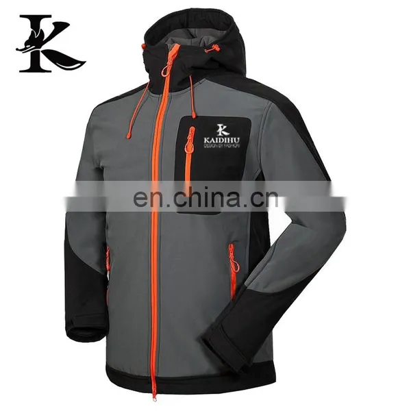 Breathable Hiking Jacket Men's Water Resistant Hooded Softshell Jacket photo-2