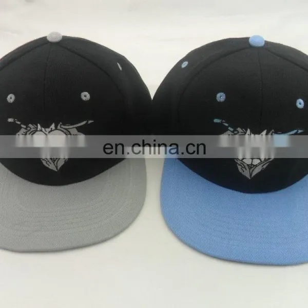 Normal Bill Custom Acrylic Wool Black Youth Snapback 2017 photo-4
