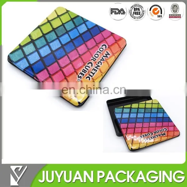 Rectangular Empty Metal Tin Box for Children's Game Card Packaging