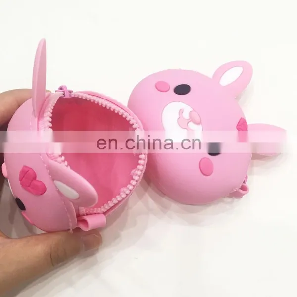 Women Girls Bunny Coin Purse Cartoon Silicone Rabbit Change Purse Change Coin Wallet Bag photo-7
