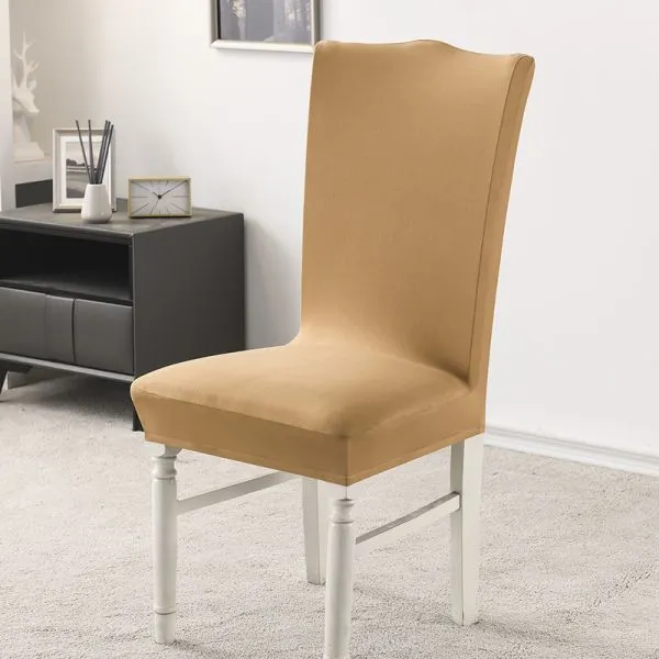 Turquoise Brushed Stretch Dining Room Chair Covers Soft Removable Dining Chair Slipcovers photo-3
