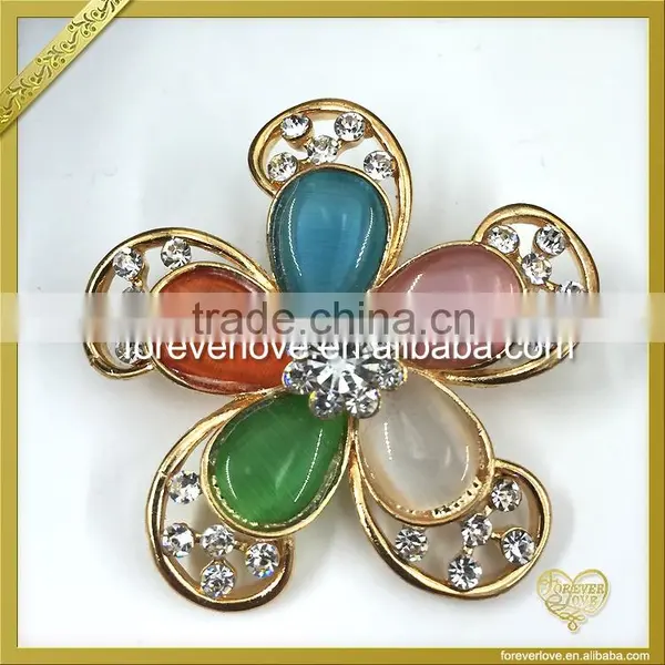 Hot Sale Initial Crystal Brooches and Pins Antique India Brooch for Sale FB-049 photo-2