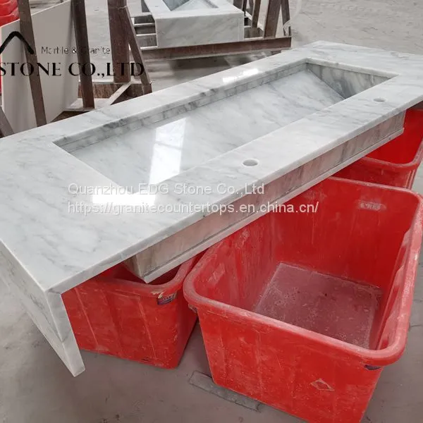 Chinese Factory Hot Sale Marble Stone New Bathroom Vanity photo-3