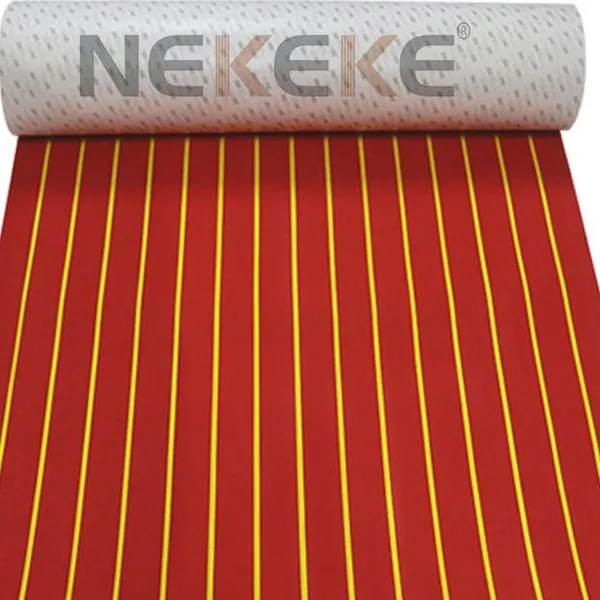NEKEKE Red+ Yellow Stripe EVA Foam Sheet Boat Yacht Deck Pad Composite Decking photo-3