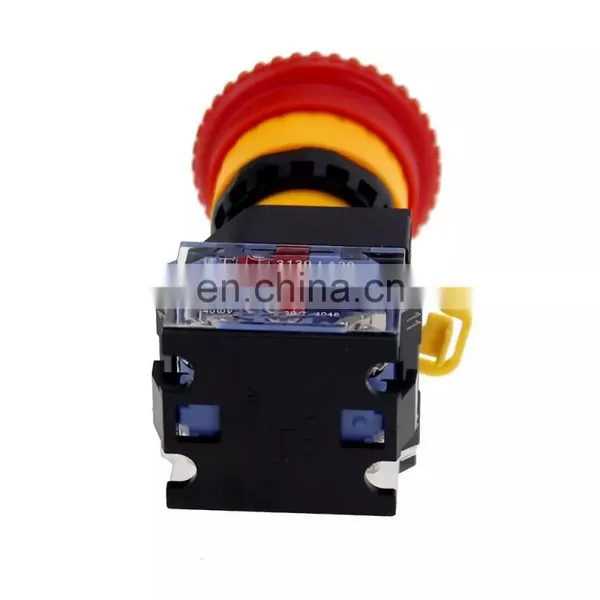 LA38-11ZS Emergency Stop 22mm Button Switches 1NO 1NC Red Mushroom 10A Equipment Lift Elevator on off Switch Button photo-3